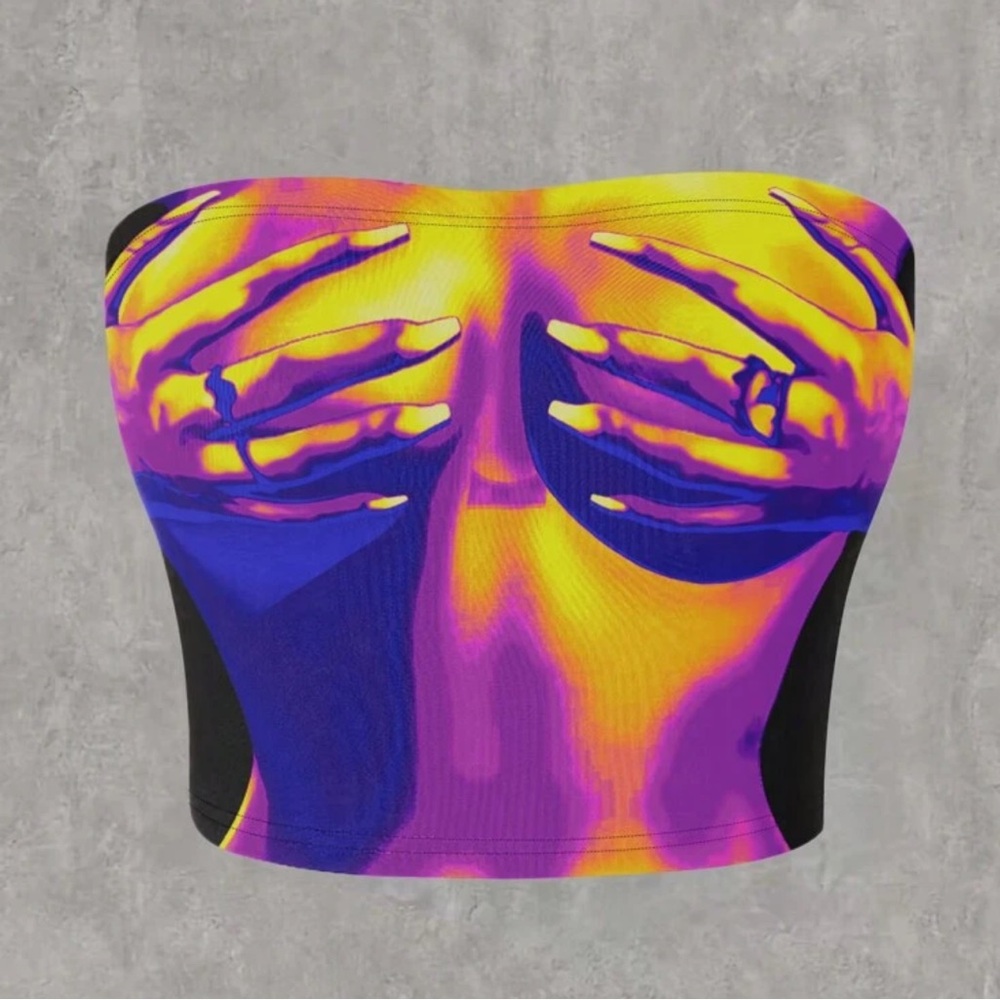 Woman’s Body Print Bandeau Top